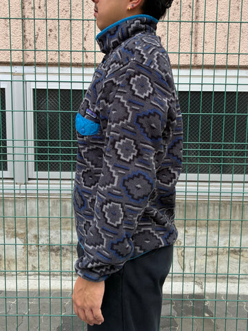 10's PATAGONIA Synchilla Snap-T「ヤナバ柄」フリースプルオーバー