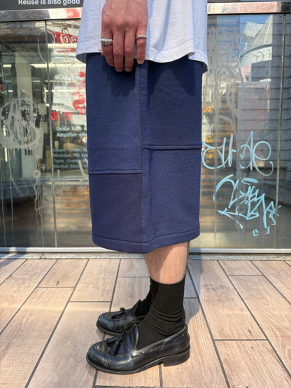 REMAKE  SWEATS DOUBLE KNEE SHORTS