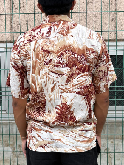 00's PATAGONIA「Pataloha」エンシェントサーフ柄　アロハシャツ