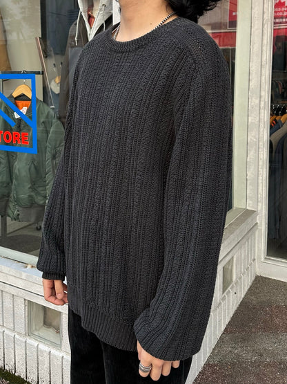 90's ST.JOHN'S BAY リブ編みコットンニット