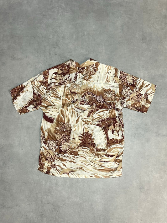 00's PATAGONIA「Pataloha」エンシェントサーフ柄　アロハシャツ