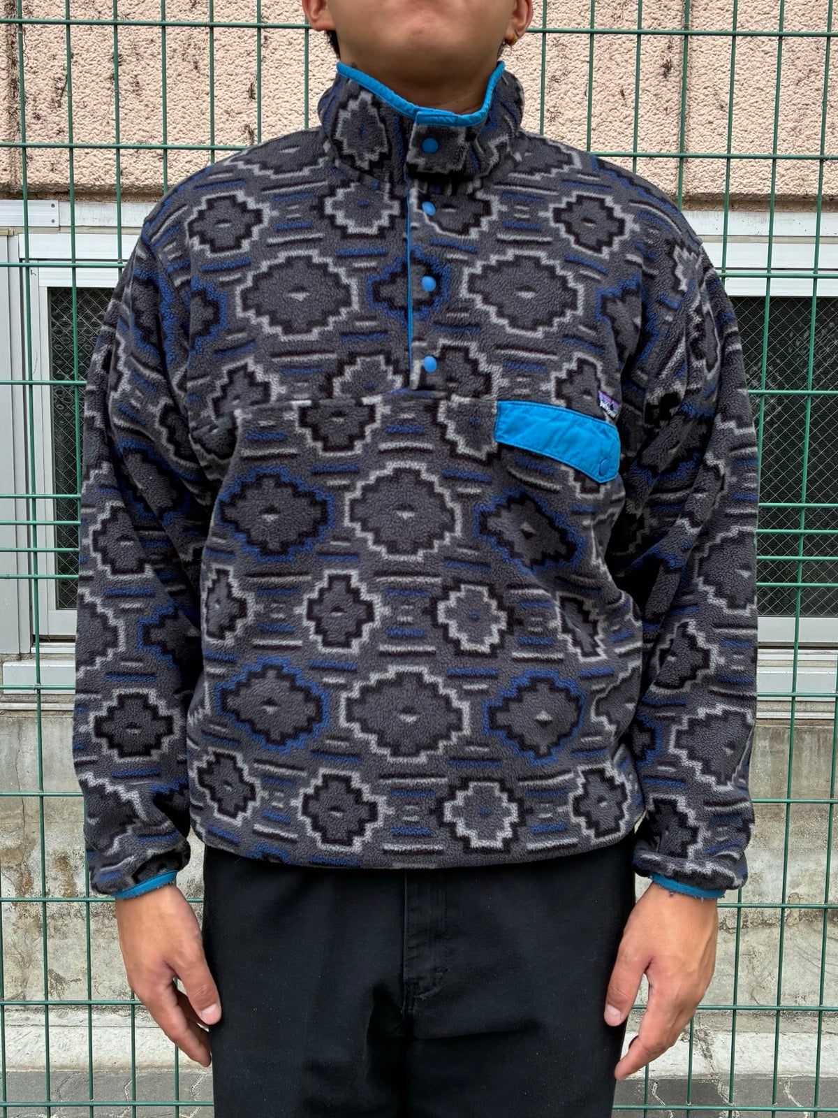10's PATAGONIA Synchilla Snap-T「ヤナバ柄」フリースプルオーバー