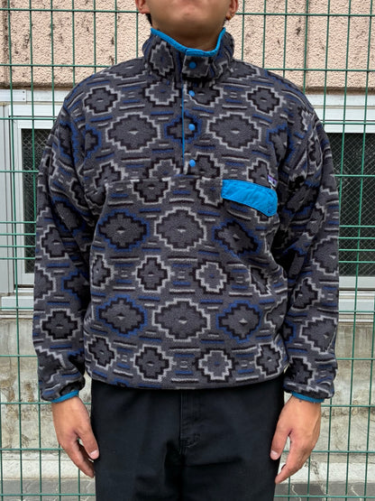 10's PATAGONIA Synchilla Snap-T「ヤナバ柄」フリースプルオーバー