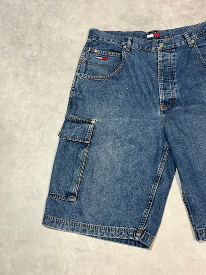90's TOMMY JEANS デニムカーゴショーツ