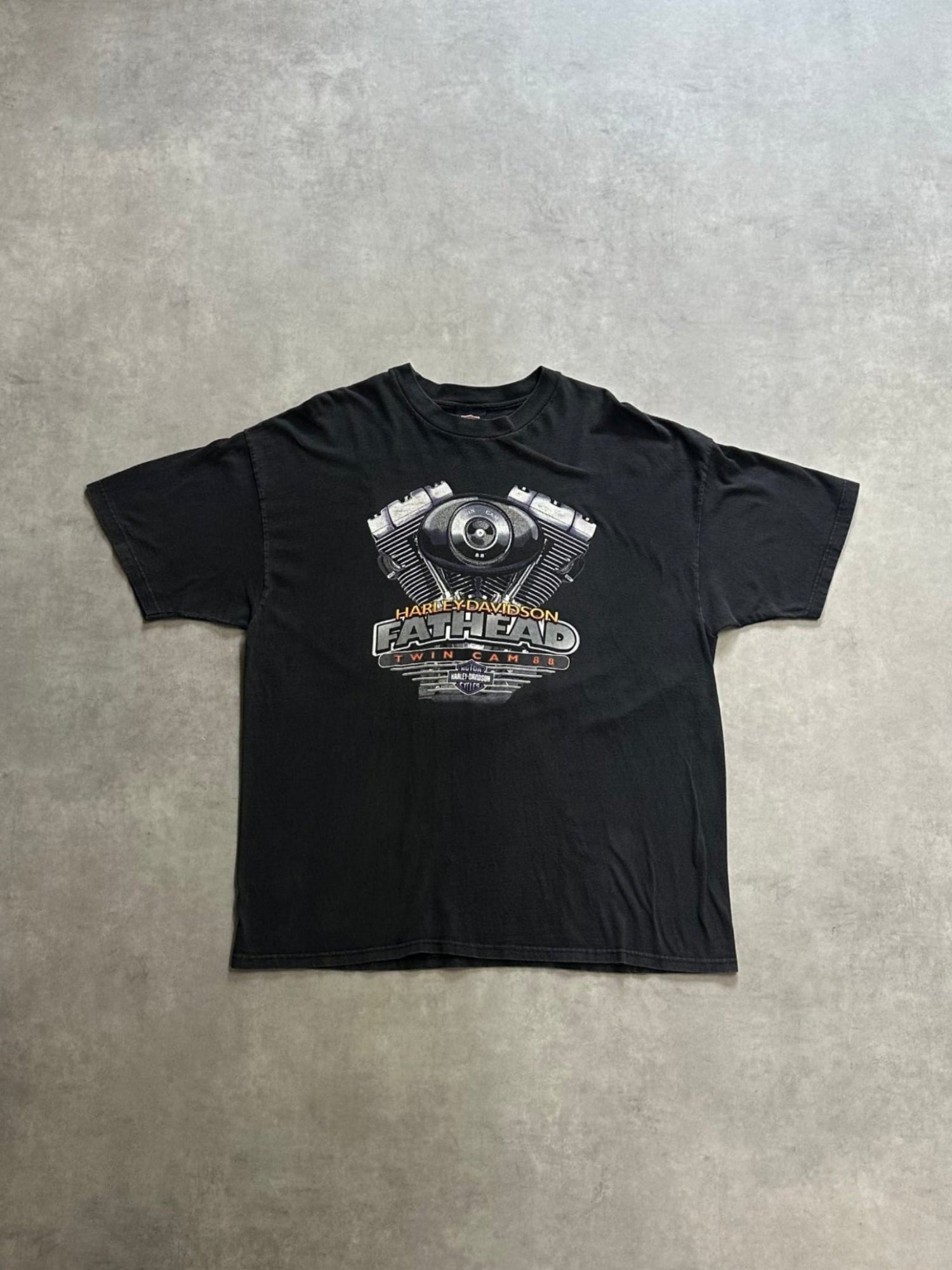 90's HARLEY-DAVIDSON「FATHEAD」ハーレーダビッドソンTシャツ