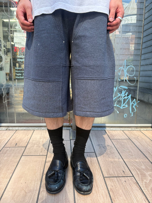 REMAKE  SWEATS DOUBLE KNEE SHORTS