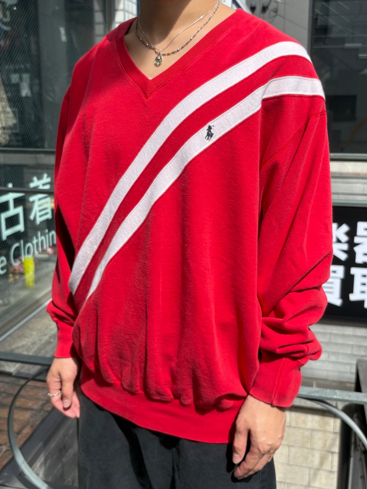 90's「Ralph Lauren」Vネックスウェット
