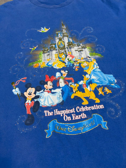 00's Walt Disney World「The Happiest Celebratetion On Earth」キャラクターTシャツ