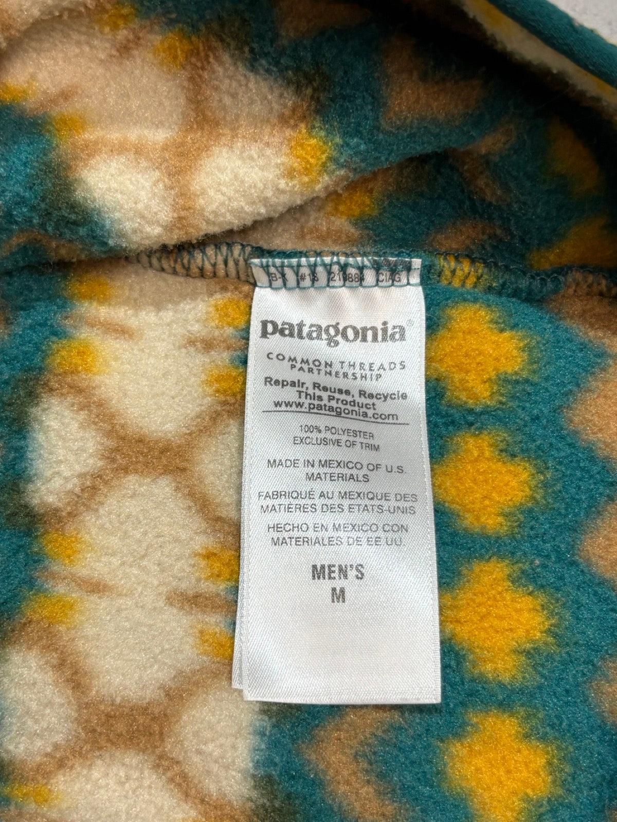 10's PATAGONIA Synchilla Snap-T「クリフ柄」フリースプルオーバー