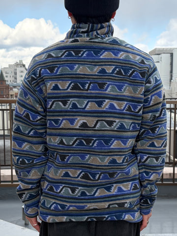 90's patagonia「Half-Zip Synchilla Sweater」USA製　総柄フリース