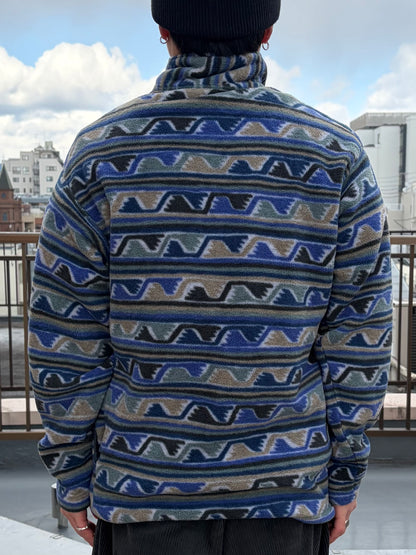 90's patagonia「Half-Zip Synchilla Sweater」USA製　総柄フリース
