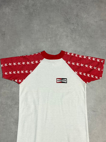 80's Champion「星柄スリーブ」ラグランTシャツ
