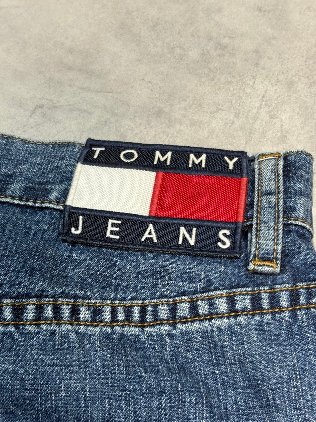 90's TOMMY JEANS デニムカーゴショーツ