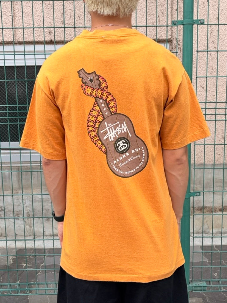 90's STUSSY「Aloha Nui」USA製 スケートTシャツ