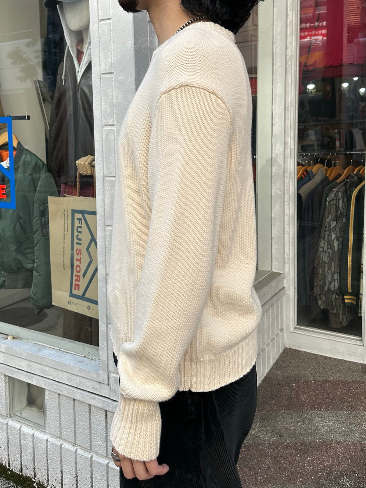 90's RALPH LAUREN ワンポイントコットンニットセーター