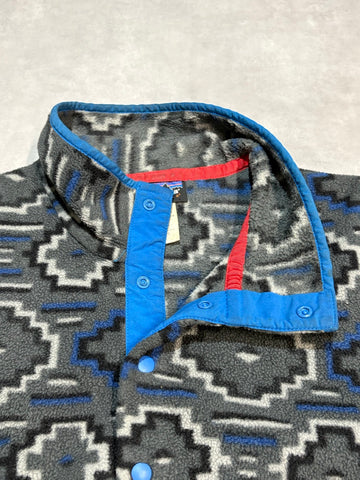 10's PATAGONIA Synchilla Snap-T「ヤナバ柄」フリースプルオーバー