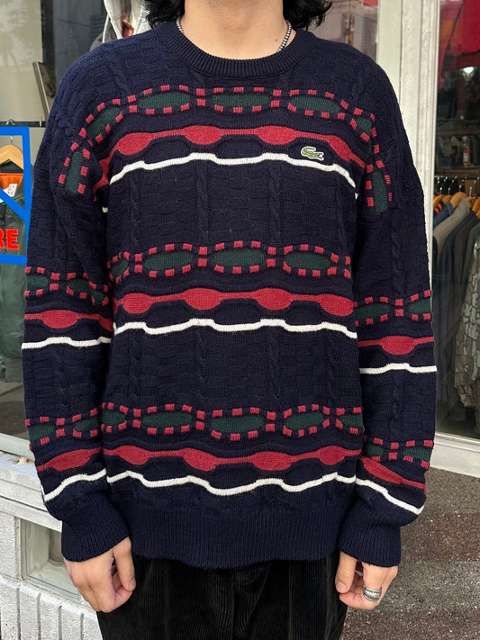 80's LACOSTE「cable」セーター