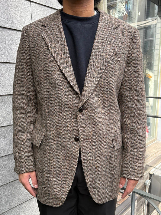 80's「Harris Tweed」ヘリンボーンジャケット