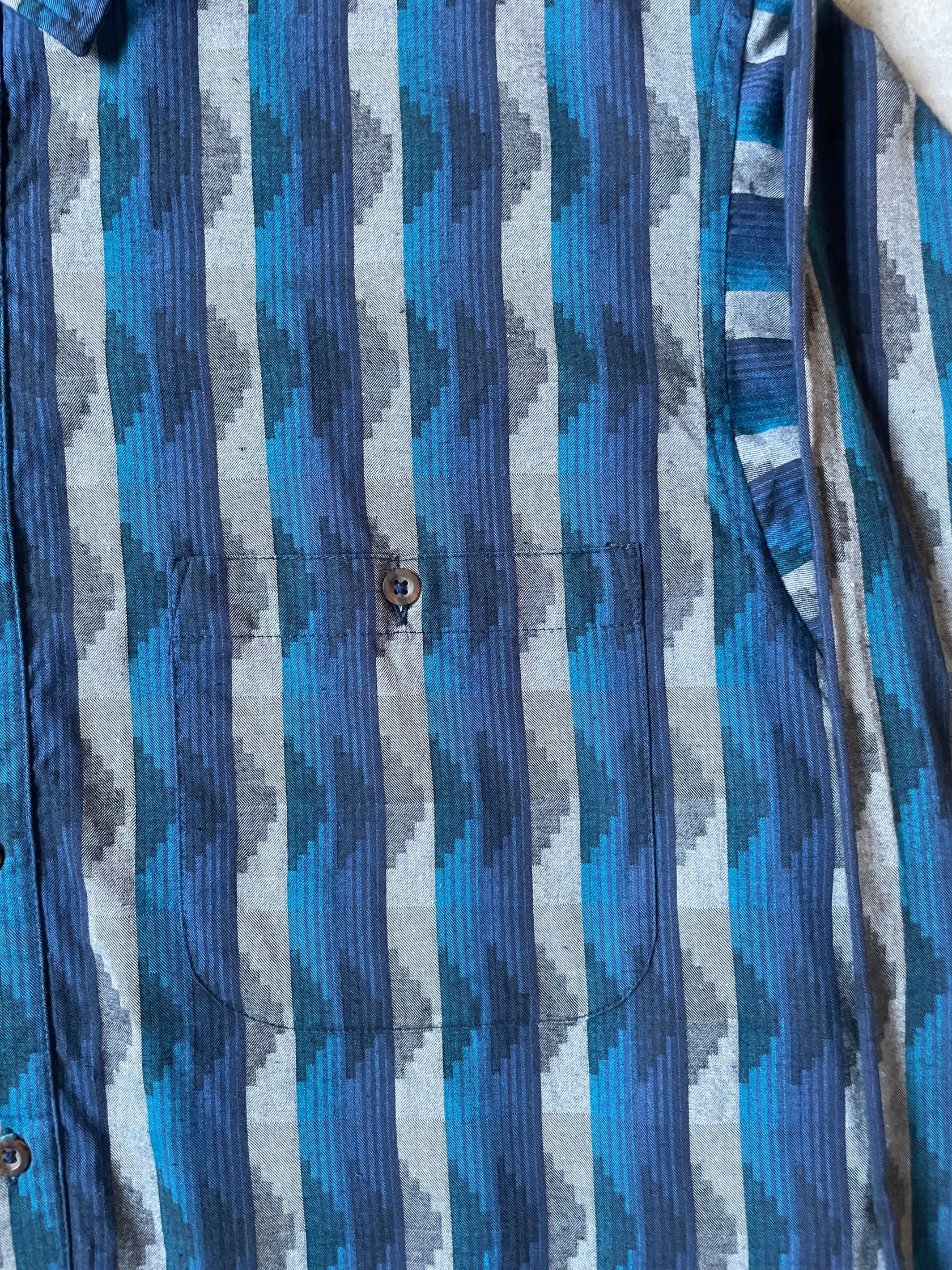90's PATAGONIA「Native Stripe」ボタンダウンフランネルシャツ