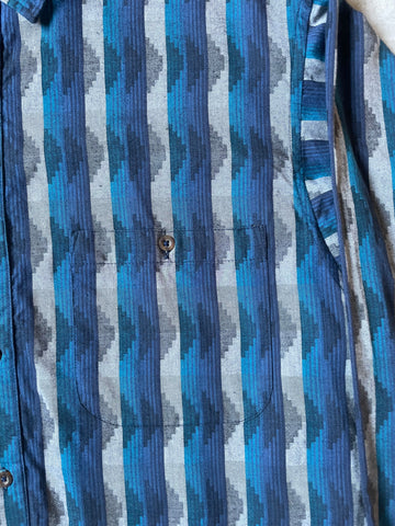 90's PATAGONIA「Native Stripe」ボタンダウンフランネルシャツ