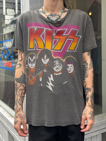 90’s KISS「Logo & members」バンドTシャツ　