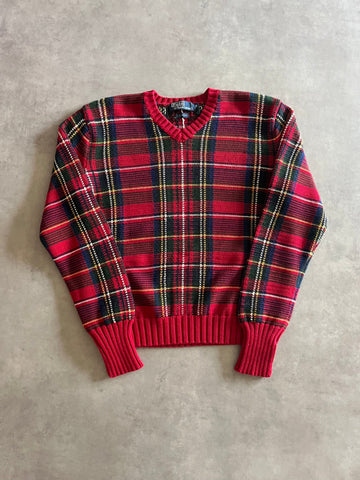 90's「Polo by Ralph Lauren」 タータンチェック コットンニット