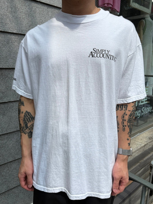 00's「SIMPLY ACCOUNTING」USA製　企業Tシャツ