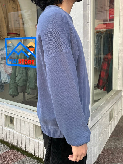90's EDDIE BAUER 前Vガゼットコットンニット