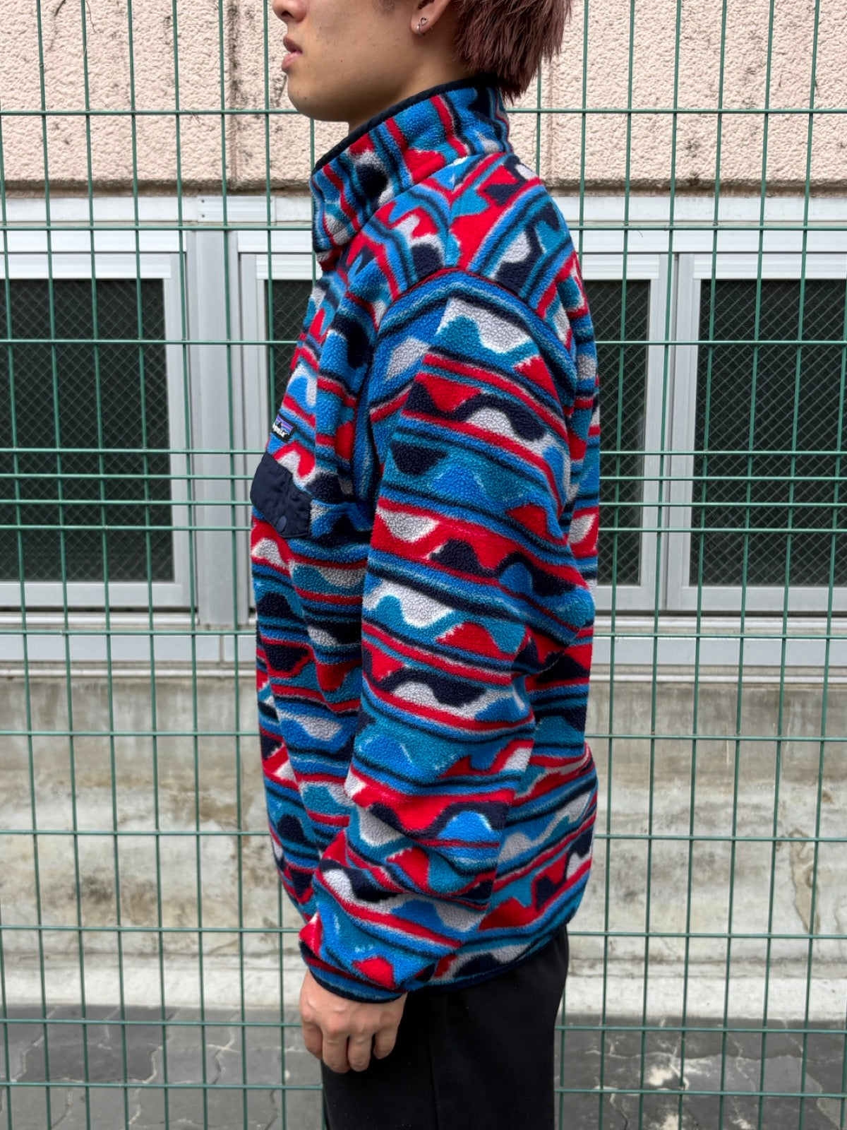 10's PATAGONIA Synchilla Snap-T「デルタ柄」フリースプルオーバー