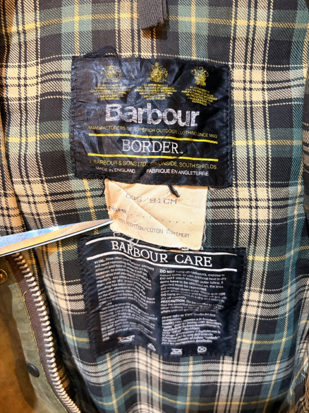 90's BARBOUR「BORDER」オイルドジャケット