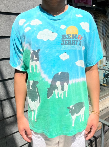 00's「Ben & Jerry’s」USA製 総柄Tシャツ