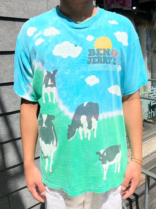00's「Ben & Jerry’s」USA製 総柄Tシャツ