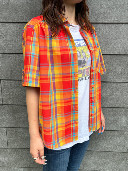 80's「RUSS」USA製　チェックシャツ