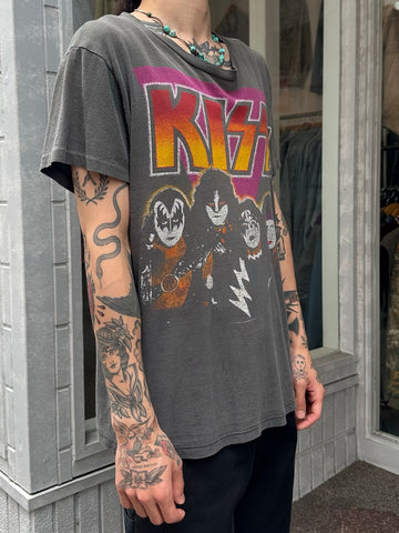 90’s KISS「Logo & members」バンドTシャツ　