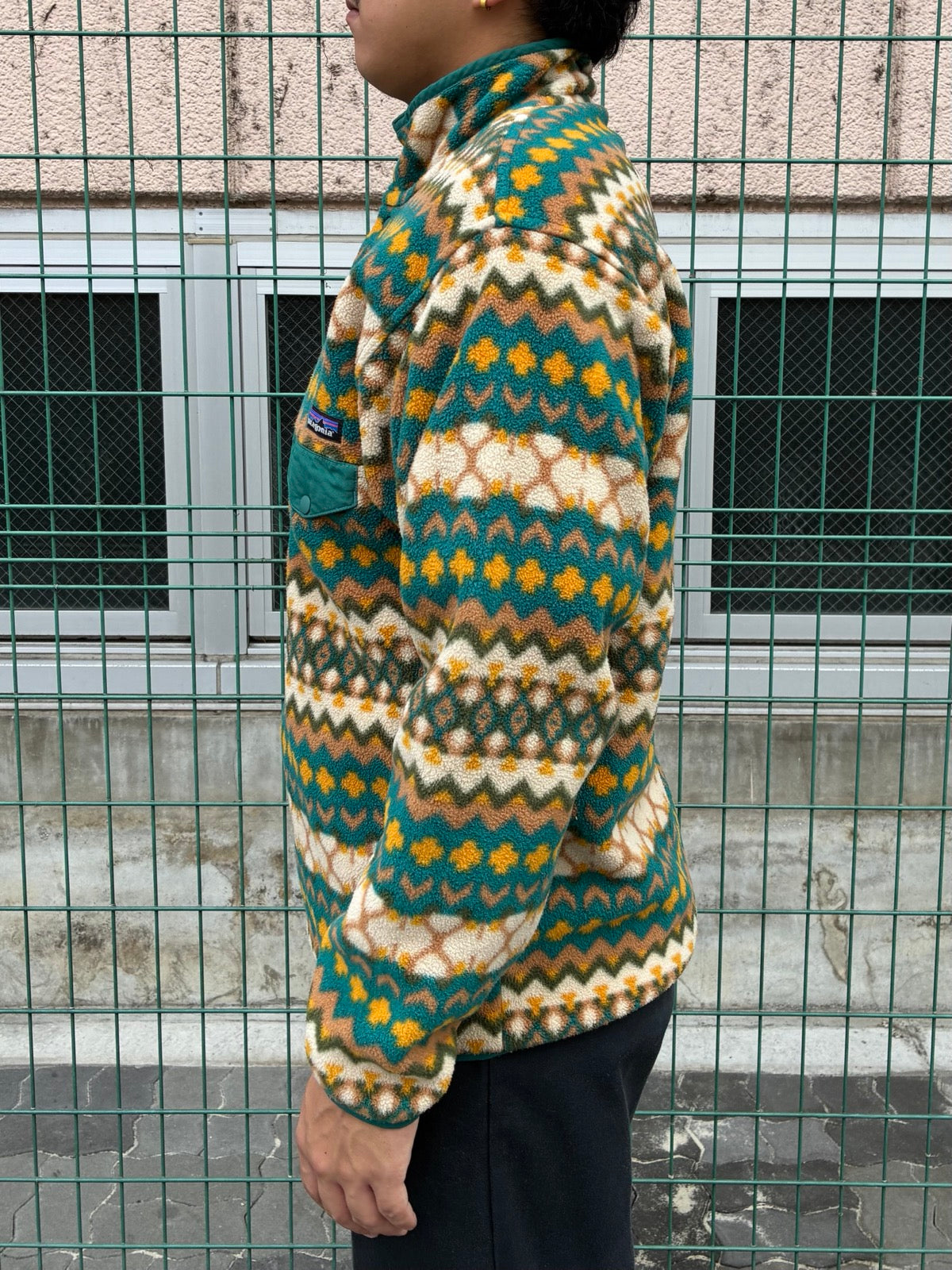 10's PATAGONIA Synchilla Snap-T「クリフ柄」フリースプルオーバー