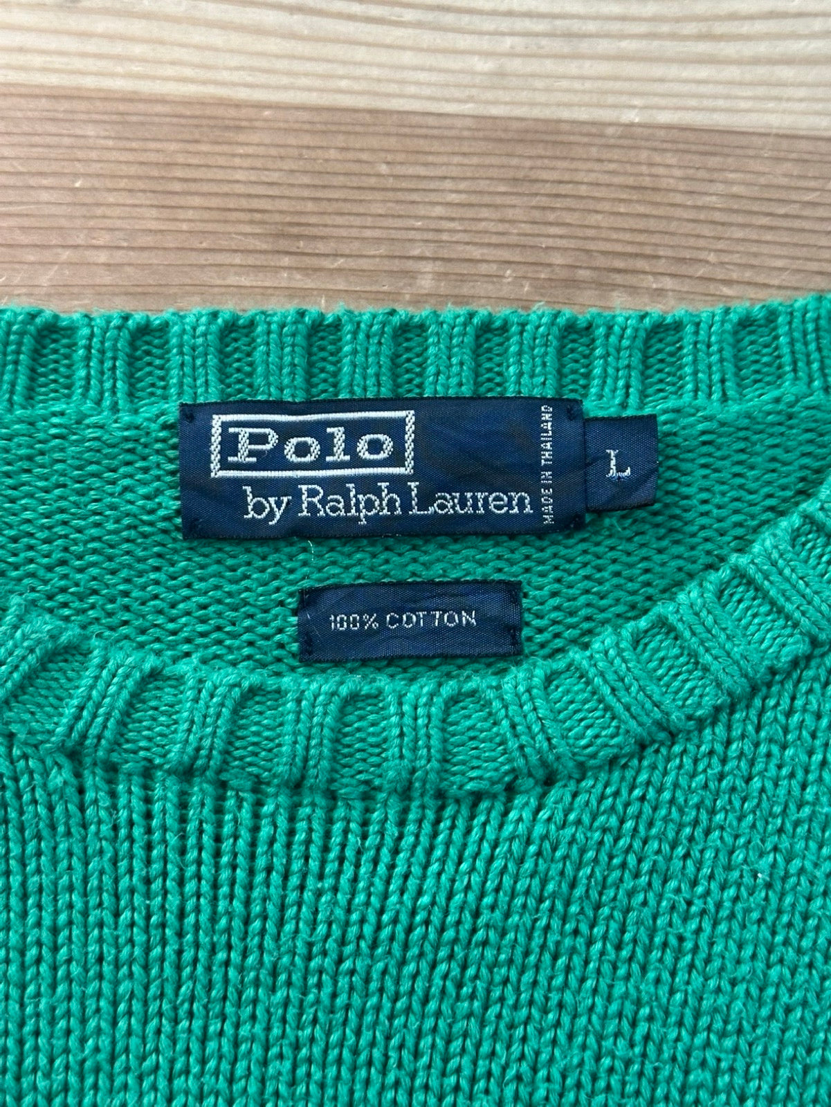 90's RALPH LAUREN ワンポイントニット　
