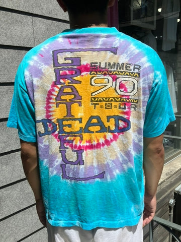 90's「Grateful Dead Sun & Skull」USA製 総柄Tシャツ