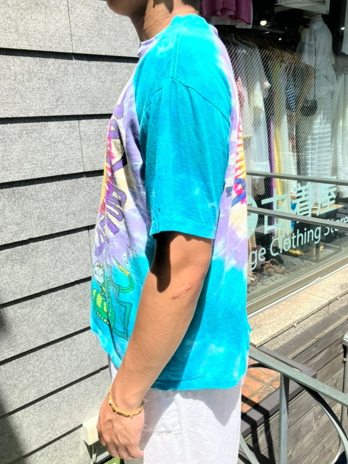90's「Grateful Dead Sun & Skull」USA製 総柄Tシャツ