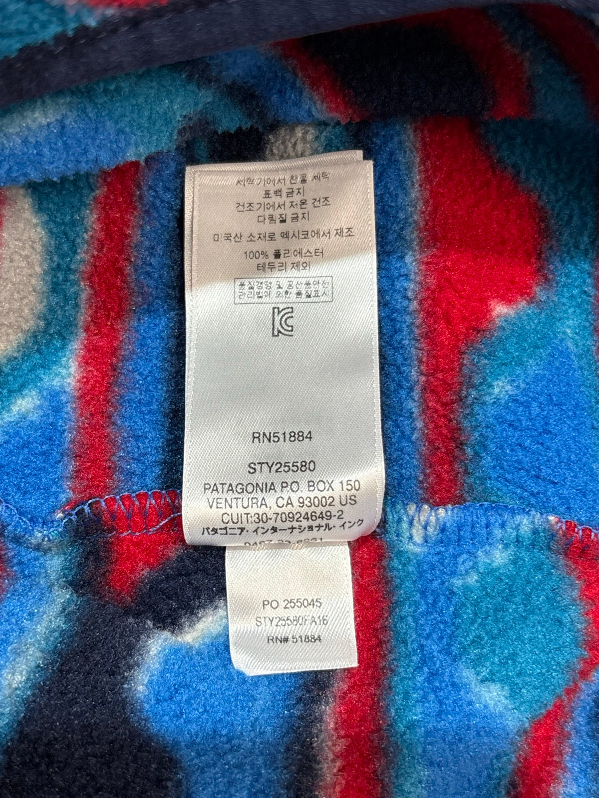 10's PATAGONIA Synchilla Snap-T「デルタ柄」フリースプルオーバー