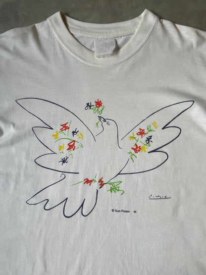 90's PABLO PICASSO「平和の鳩」アートTシャツ