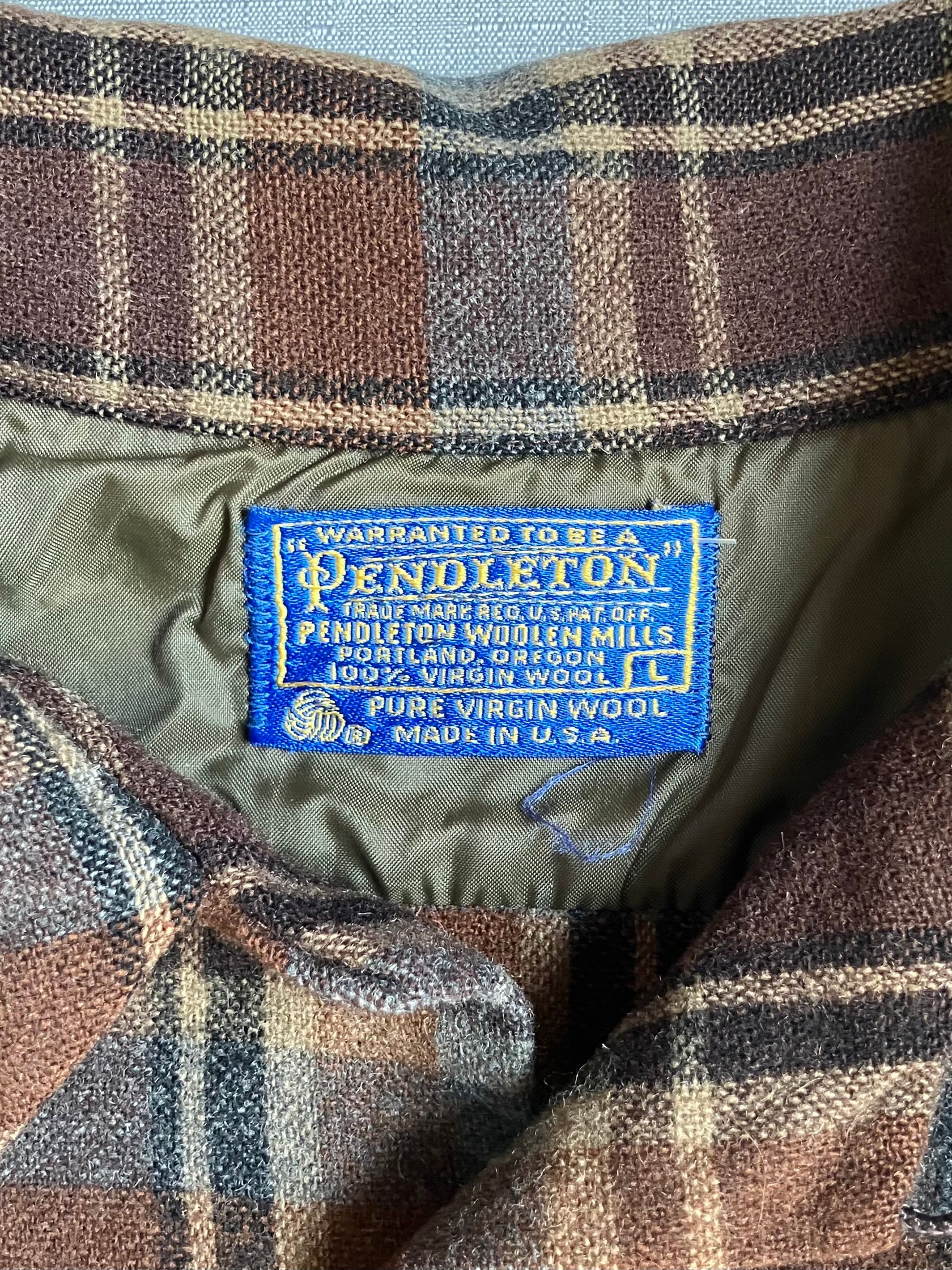 70's PENDLETON USA製 ウールチェックシャツ