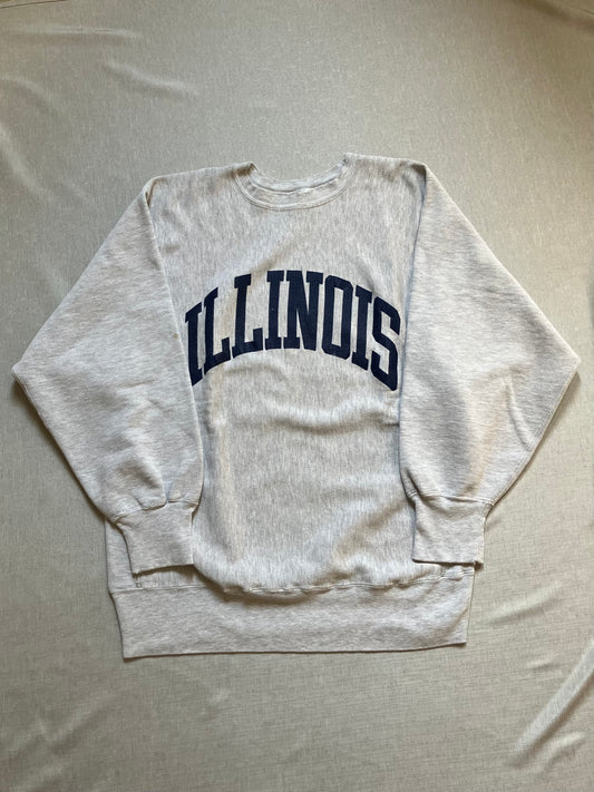 90's CHAMPION「ILLINOIS」Reverse Weave USA製 カレッジスウェット