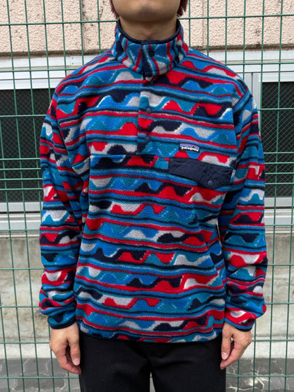 10's PATAGONIA Synchilla Snap-T「デルタ柄」フリースプルオーバー