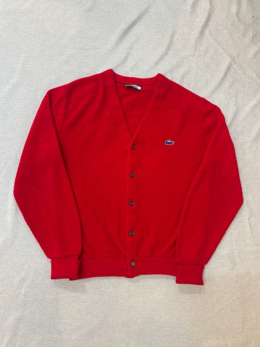 80's IZOD LACOSTE「USA製」アクリルニットカーディガン