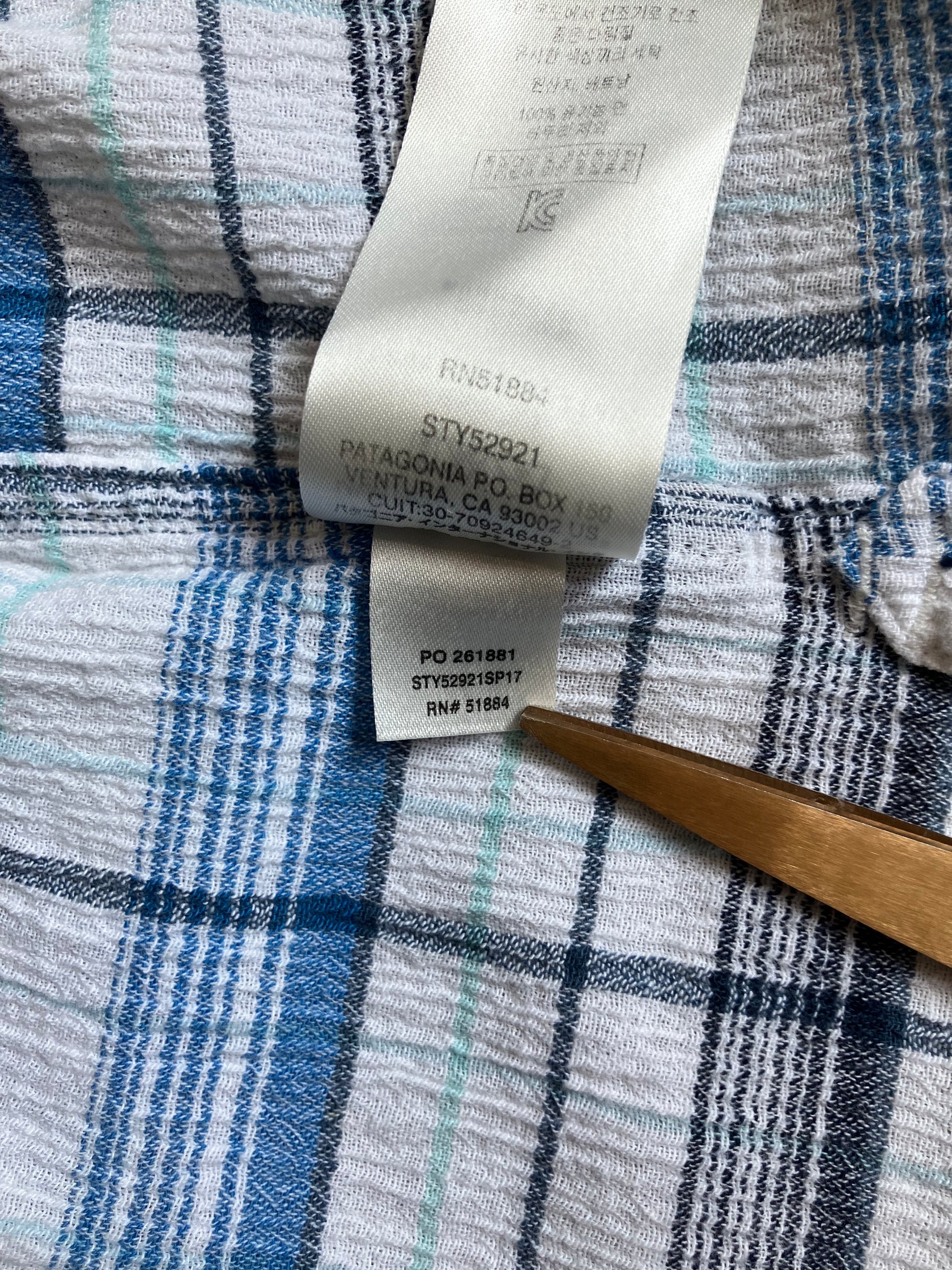 10's PATAGONIA「A/C shirt」チェックシャツ