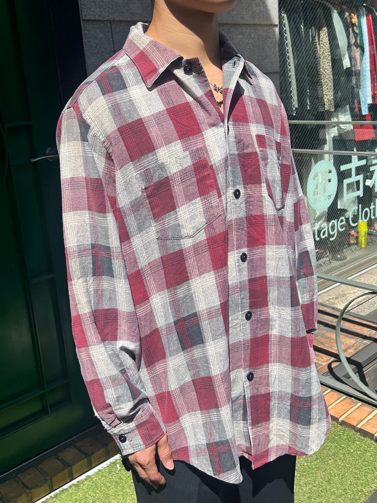 90's 「Hand Made by Nettie Jird」ネルシャツ