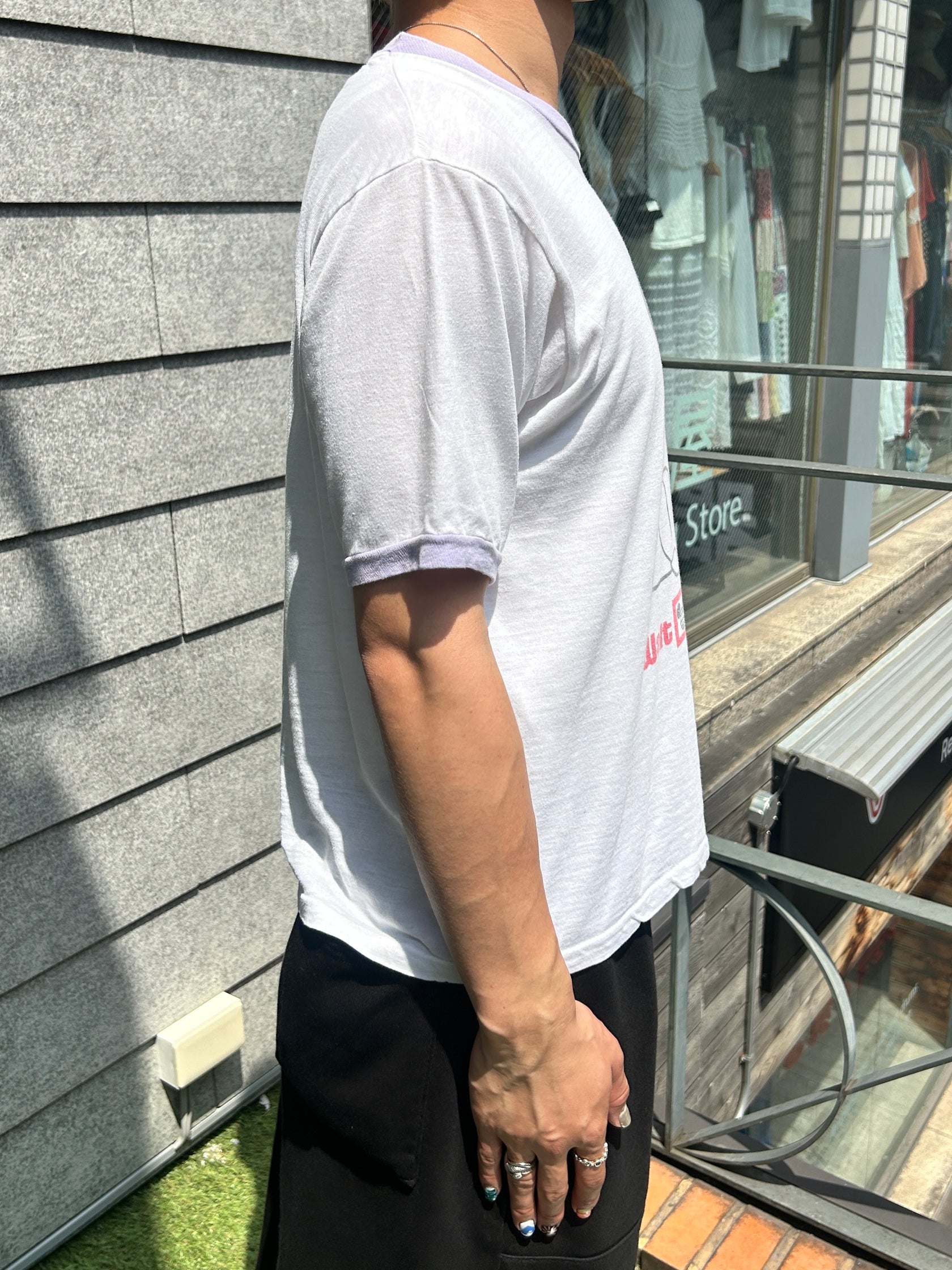 80's Walt Disney World 「白足ミッキーBILLネーム」キャラクターTシャツ