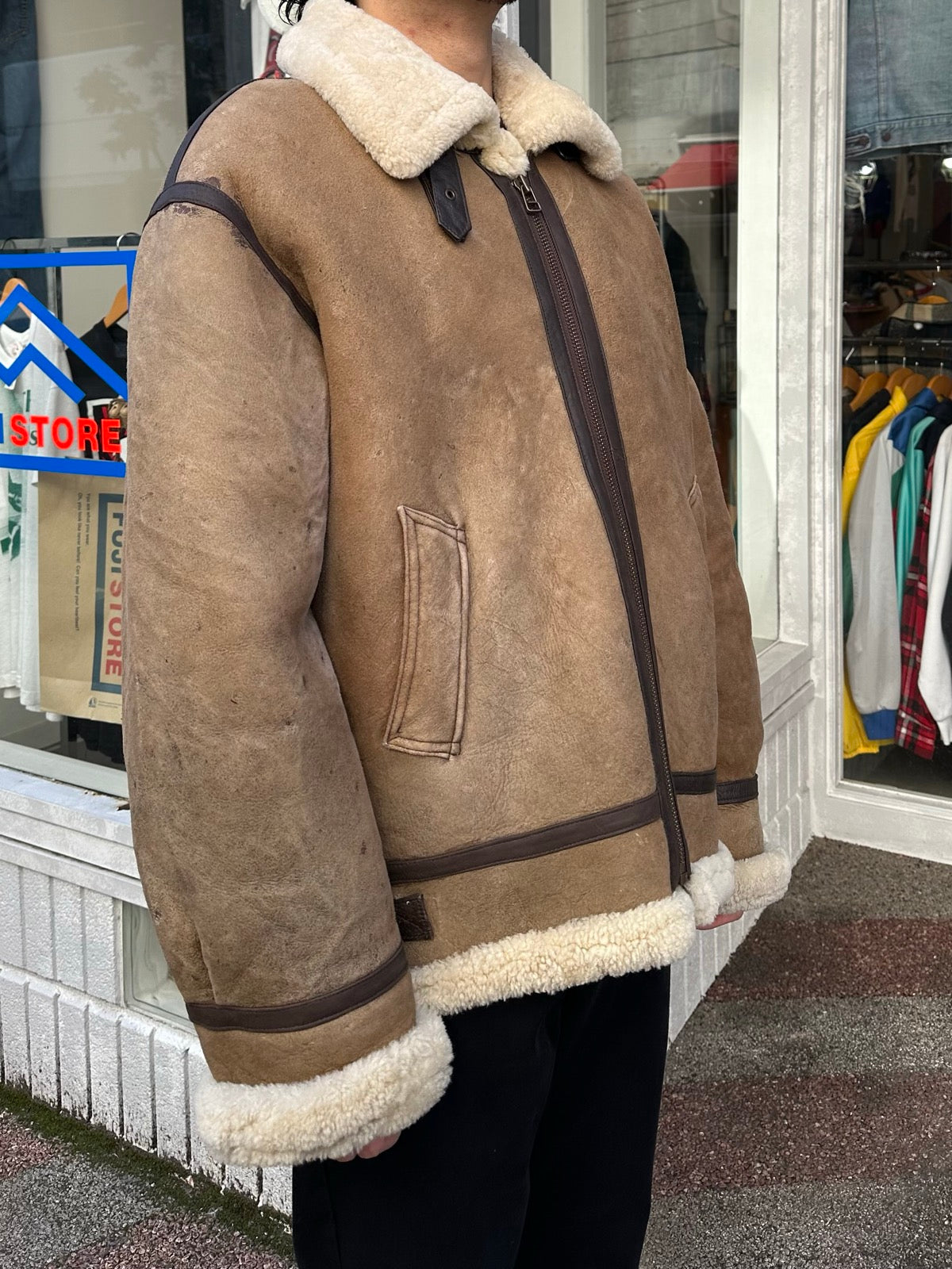 90's ORIGINAL SHEARLING「B-3type」ムートンフライトジャケット