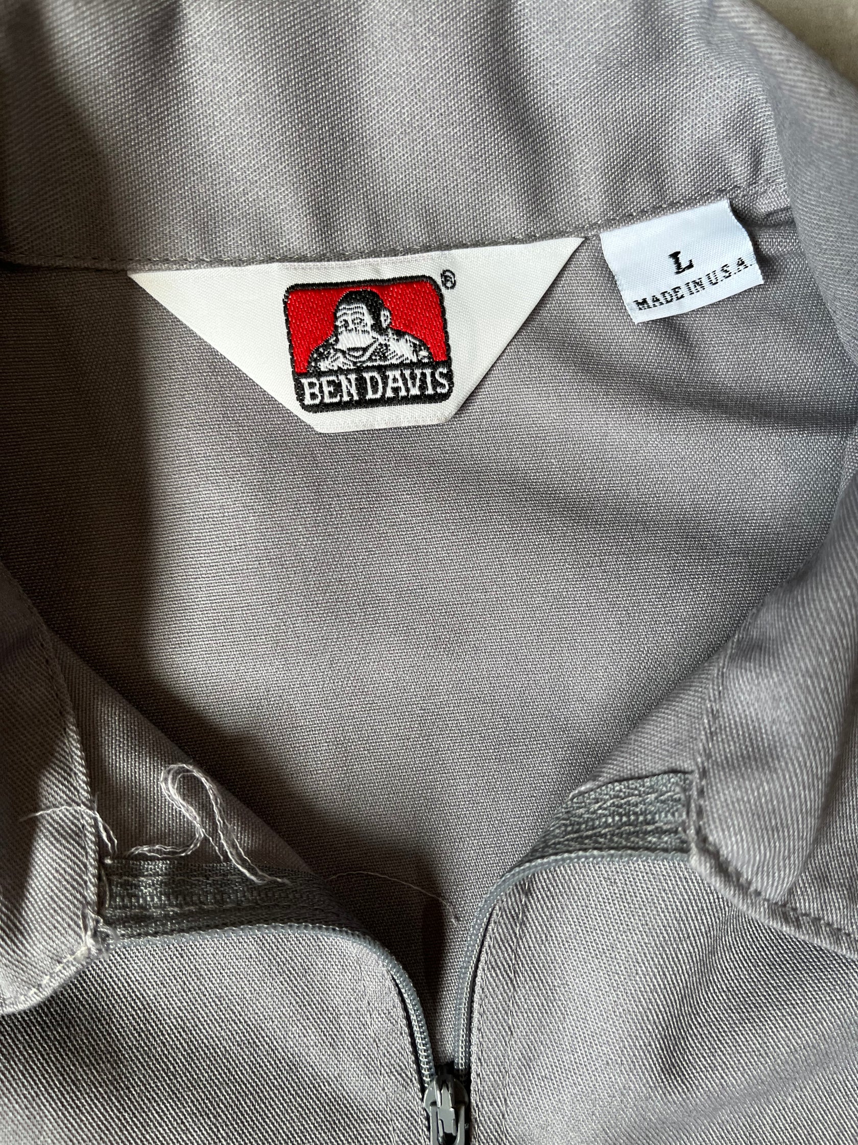 90's BEN DAVIS USA製 ハーフジップワークシャツ