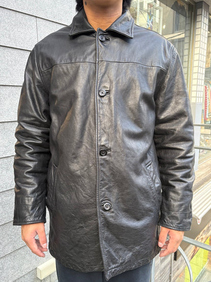 00's「GAP」レザーカーコート